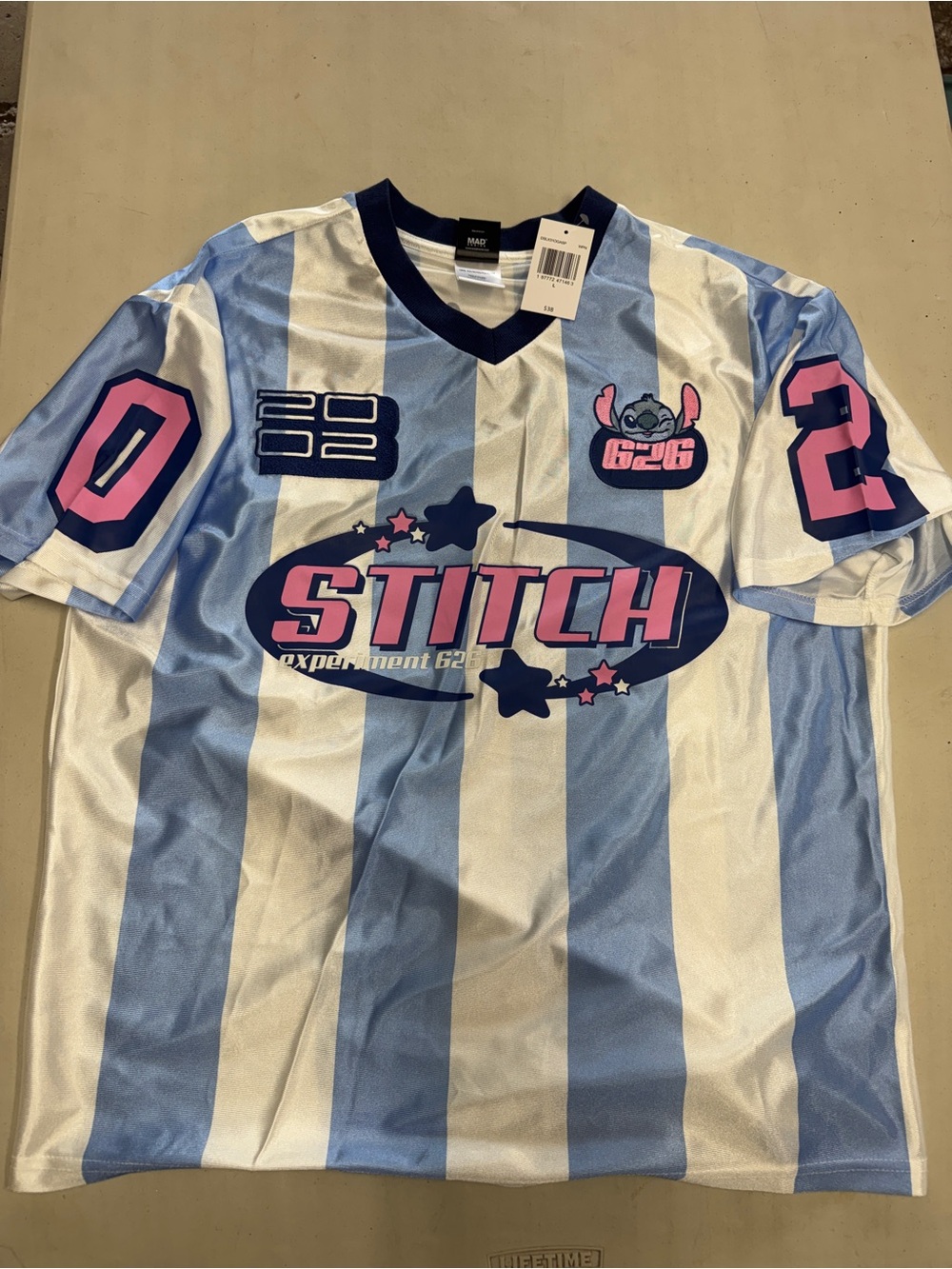 Stitch Large Polyester Jersey. NWT
